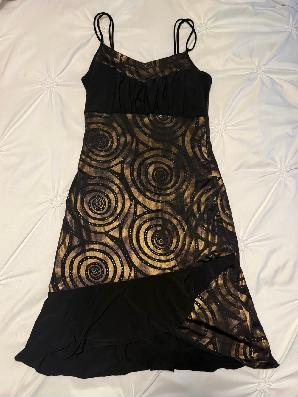 vintage flowy printed dress